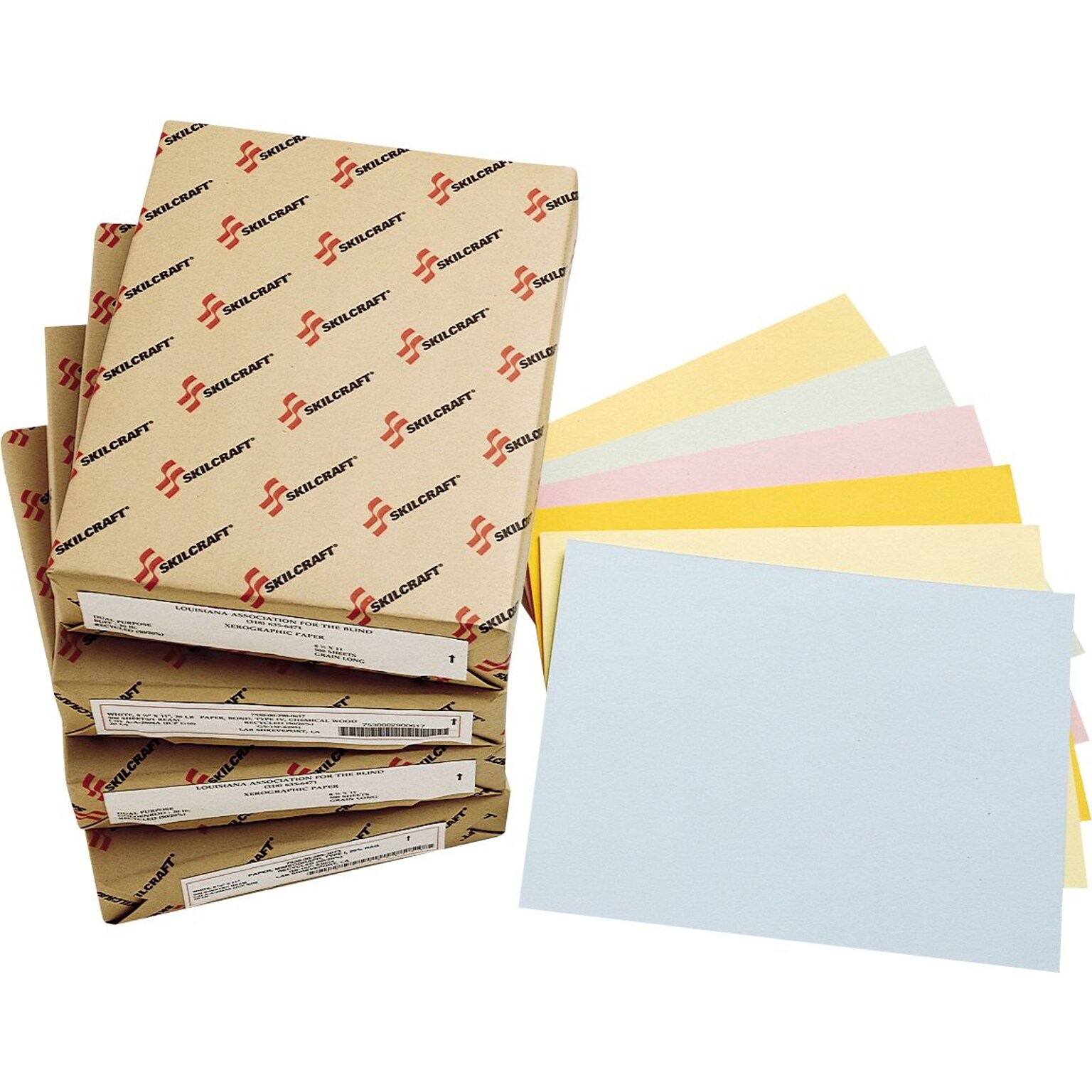 AbilityOne All-Purpose bond Paper, 8 1/2 x 11, White, 500 Sheets/Ream, 10 Reams/Box (NSN2900617)