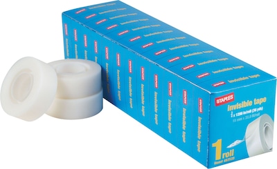 Staples® Invisible Tape Refill Rolls 3/4x36Yds; 12/Pack