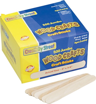 Chenille Kraft® Natural Wooden Craft Sticks