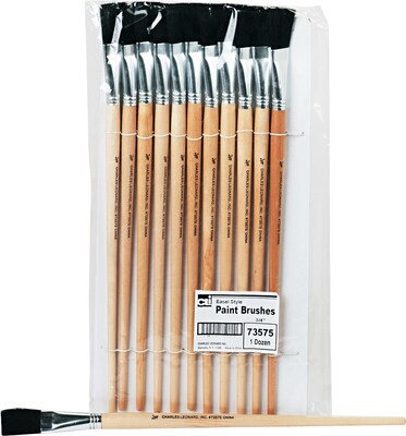 Leonard Easel Board Paint Brush; 3/4 Bristles, Natural Wood Handle, Size 18