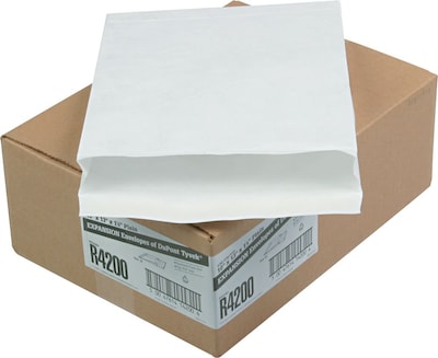 Quality Park Tyvek Expansion Self Seal #13 Catalog Envelope, 10 x 13 x 1 1/2, White, 100/Carton (