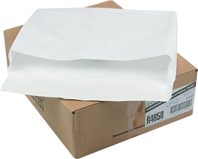Quality Park Tyvek Open End Flap-Stik Expansion Self Seal Catalog Envelope, 12 x 16 x 2, White, 1