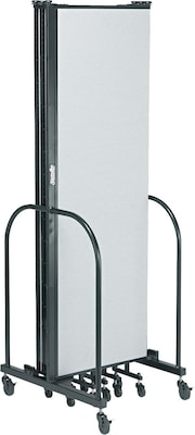 Screenflex® 7-Panel FREEstanding™ Portable Room Dividers, 6H x 131L, Grey