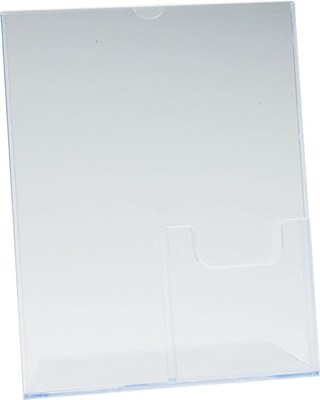 Staples® Superior Image® 11" x 8 1/2" Acrylic Sign Holder, Slanted Style, Top Load (590501)