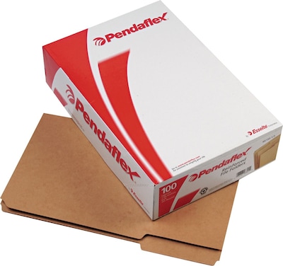 Pendaflex File Folder, 1/3-Cut Tab, Legal Size, Brown, 100/Box (RK153 1/3)