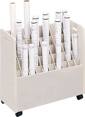 Photo 1 of Safco® Mobile Files, for Large Roll, Tube Size: 2-3/4x2-3/4", 50 Tubes/file
