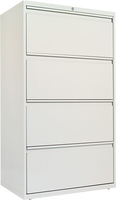 Alera 5000 Series Lateral File/Storage Cabinet, 4-Drawer, Letter/Legal, Light Gray, 54H x 30W x 19