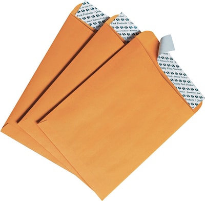 Quality Park Kraft Redi-Strip Self Seal Catalog Envelope, 6 x 9, Kraft, 100/Box (44162)