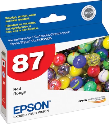 Epson T87 Ultrachrome Red Standard Yield Ink Cartridge