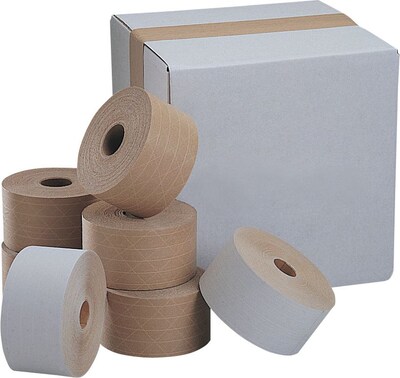 SI Products Industrial Packing Tape, 3, White, 8/Carton (K73058)