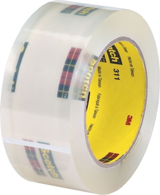 Scotch® Performance Box Sealing Tape, 1.88 x 109 yds., Clear,  6 Rolls/Pack (311)