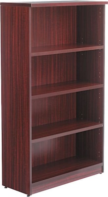 Alera® Valencia 4-Shelf Mahogany Bookcase