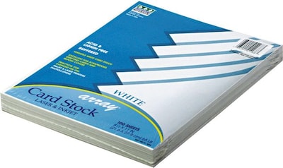 Pacon Array Recycled Card Stock Paper, 65 Lbs., White, 8 1/2"H x 11"W, 100 Sheets/Pk