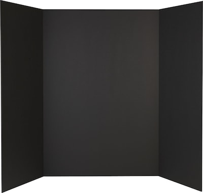 Staples® Tri-Fold Foam Presentation Board, 4'x3', Black (902091) | Quill.com