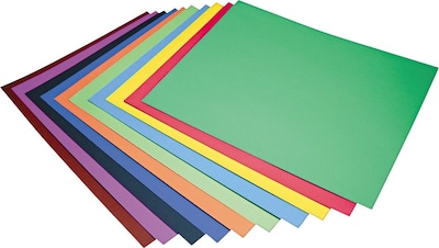 Peacock Colored Four-Ply Poster Board, 28 x 22, Black, 25/Carton (54811)