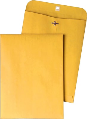 Quality Park Clasp & Moistenable Glue Catalog Envelope, 9 1/2 x 12 1/2, Kraft, 100/Box (37793)