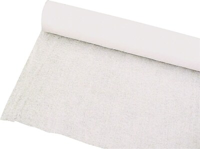Tablemate® Linen-Like Fabric Table Roll, 40"x50', White, 1 Roll per Pack