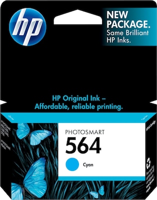 HP 564 Cyan Standard Yield Ink Cartridge   (CB318WN#140)