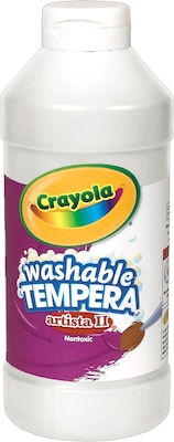 Crayola Artista II Washable Tempera Paint, White, 16 oz.