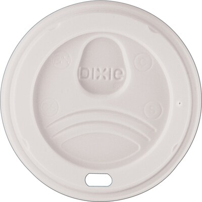 Dixie Dome Plastic Hot Cup Lid, 10-20 oz., White, 50/Pack (9542500DX)