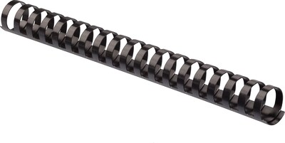 Fellowes 1 1/4 Plastic Binding Spine Comb, 200 Sheet Capacity, Black, 50/Pack (52395)