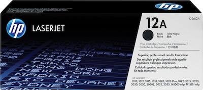 HP 12A (Q2612A) Toner Cartridges Black Standard Yield | Quill.com