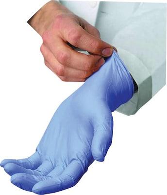 Ambitex?N5101 Series Latex-Free Nitrile Multipurpose Gloves, Powdered, Blue, Sm, 100/Bx (NSM5101)