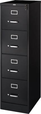 4-Drawer Vertical File Cabinet, Letter-Size, Black, 22&quot; Deep (18513)