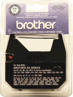 Brother 1430i Correctable Ribbon, 4/Pack