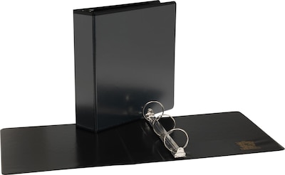 Simply® View Economy Binders with Round Rings, Black, 3