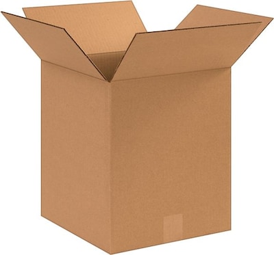 10" x 10" x 12" Shipping Boxes, 32 ECT, Brown, 25/Bundle (101012)