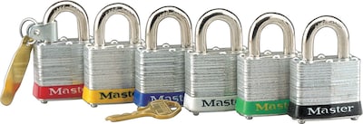 Master Lock® 4 pin Red Tumbler Padlock