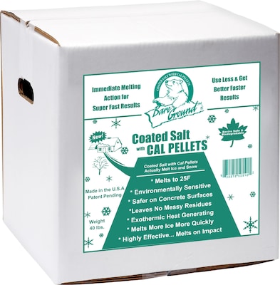 Bare Ground Pet-Friendly Coated Salt/Calcium Chloride Pellets Ice Melt, 40  lbs./Box (BGCSCA-40) | Quill.com