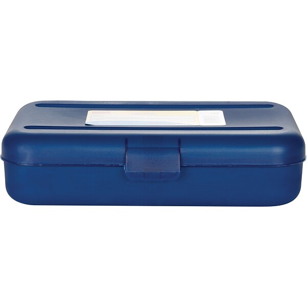 Blue Summit Supplies Plastic Pencil Boxes, Clear, 4 Pack  Plastic pencil  box, Pencil boxes, Pencil boxes for school