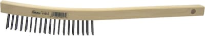 Weiler® Curved Handle Scratch Brushes, 14 Block, Steel Bristles, 1-1/8 Wide Block
