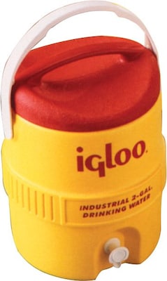 Igloo® 13.5 in (L) x 14.13 in (H) Yellow Polyethylene Beverage Cooler with Spigot, 3 gal