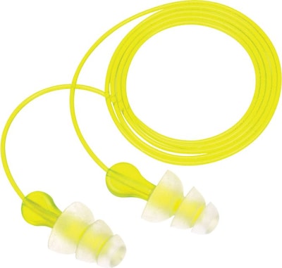 3M™ Tri-Flange™ Corded Earplug; 26dB, 100/Box