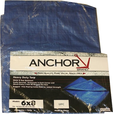 Anchor Brand Multiple Use Tarpaulin, Polyethylene, 10x20'