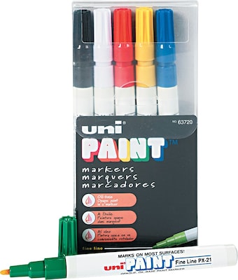 Buy Uni Posca Black Board Marker -Thick Point-6 Colors Set