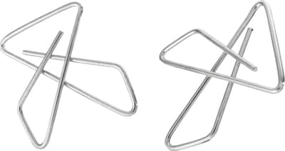 OIC Ideal Butterfly Clamps, Small, #2, Silver, 50/Bx
