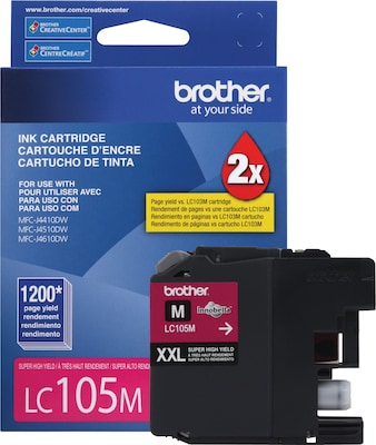 Brother LC105M Magenta Extra High Yield Ink   Cartridge