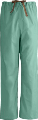 Medline Unisex Reversible Drawstring Scrub Pants, Jade, Large, Regular Length