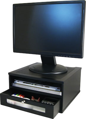 Victor Technology Wooden Desktop Monitor Riser, Midnight Black (1175-5)