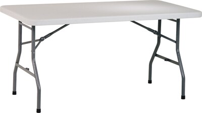 Office Star WorkSmart™ 5 Resin Multi Purpose Table, White/off-white