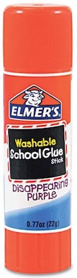 Elmers Disappearing Purple Washable Removable Glue Sticks, 0.77 oz., Purple (E524)