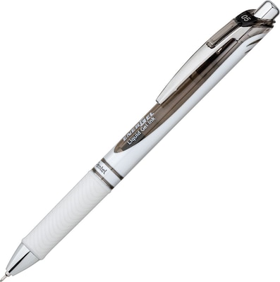 Pentel® EnerGel® Pearl Deluxe RTX Gel Retractable Pens, Fine Point, Black Ink, Dozen (BLN75PW-A)