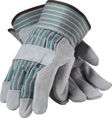 PIP Leather Work Gloves, Split Leather With Safety Cuffs, Small, 12/Pr (83-6563/S)