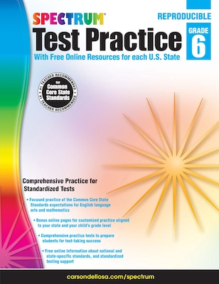 Spectrum Test Practice Grade 6 Workbook, Paperback