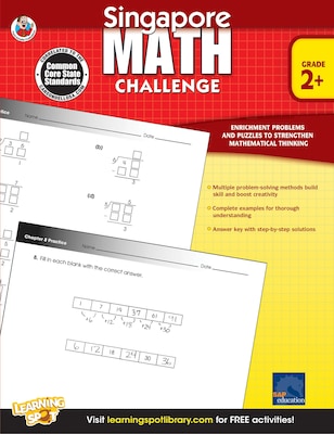 Frank Schaffer Singapore Math Challenge Workbook, Grades 2 - 5