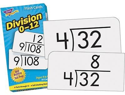 Trend Enterprises Math Flash Cards, Division 0-12